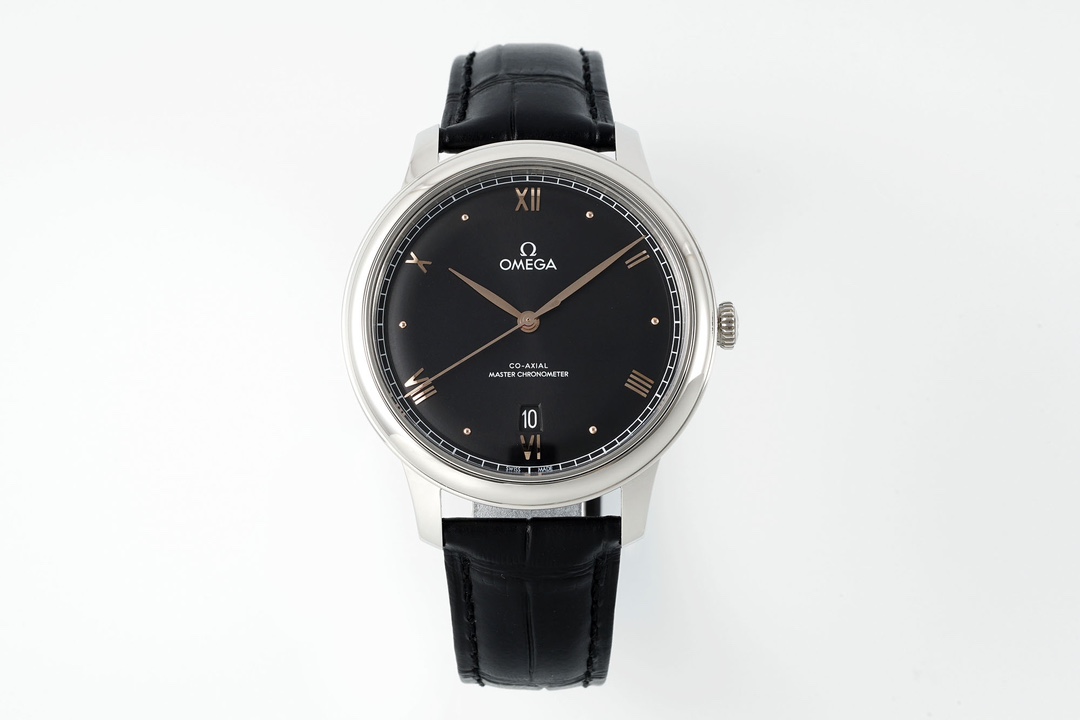 Omega’s fourth-generation new De Ville series 434.13.40.20.02.001 classic business men’s fully automatic mechanical watch equipped with a revised version of the 8800 movement, size 40mmx10mm