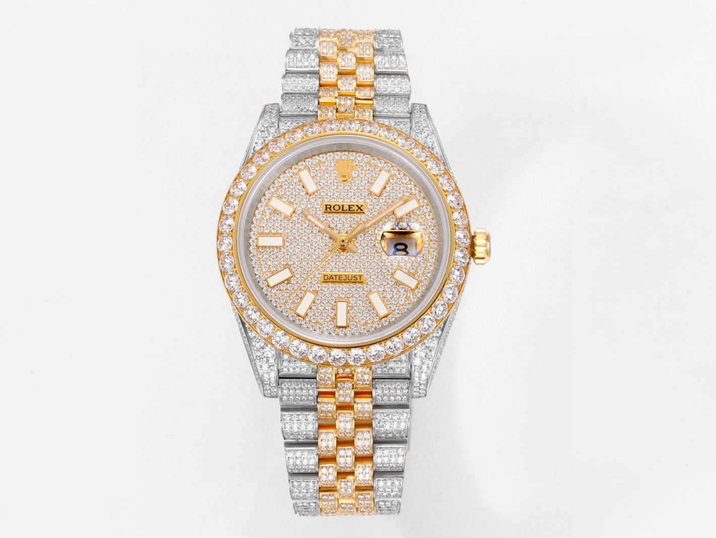 Rolex Datejust series full diamond luxury version men’s fully automatic mechanical watch top 3255 movement size 41mm