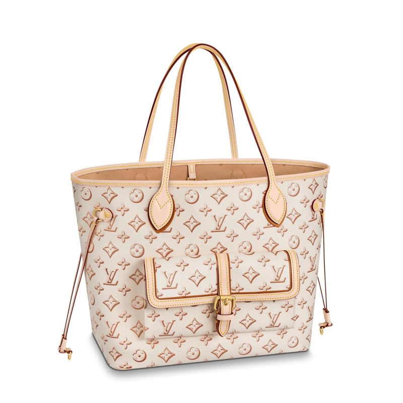 M20921 LV NEVERFULL Medium Handbag 2022 New LV Shopping Bag Mother Bag White