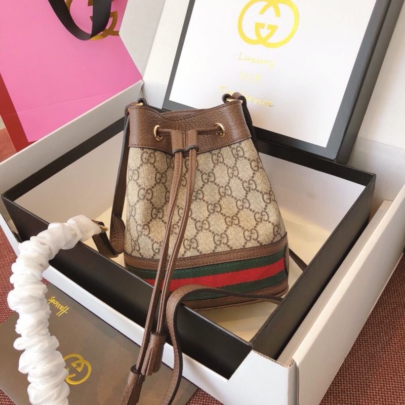 550620 Gucci Ophidia Mini GG Bucket Bag Gucci Mini Bucket Bag Brown