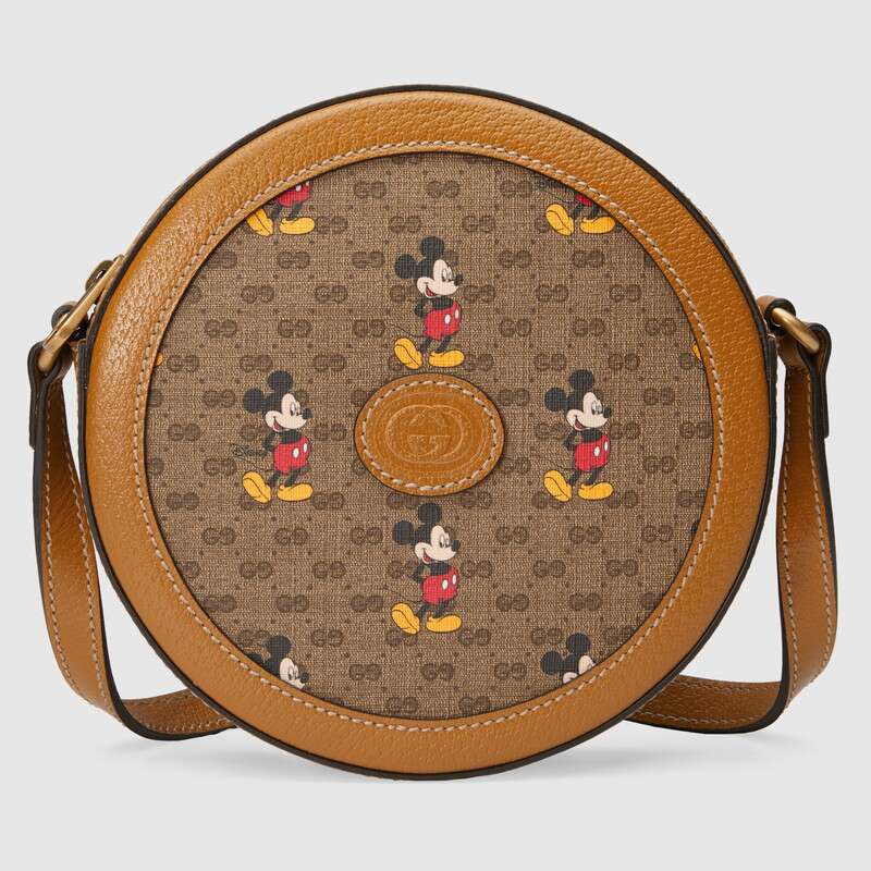 603938 Gucci2020 New Disney x Gucci Mickey Series Round Shoulder Bag