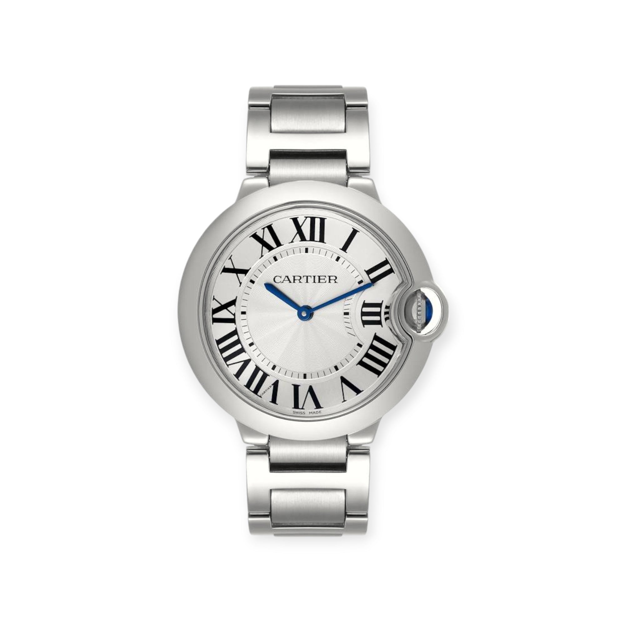 Cartier Ballon Bleu 42mm W69012Z4 White Dial With Stainless Steel Bracelet